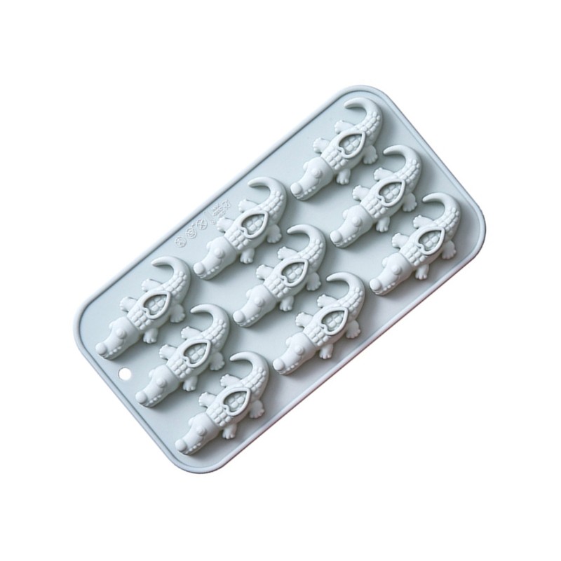 Multipurpose Crocodiles Shaped Silicone Mold Set 9 Cavities Baking Freezing Safe gallery