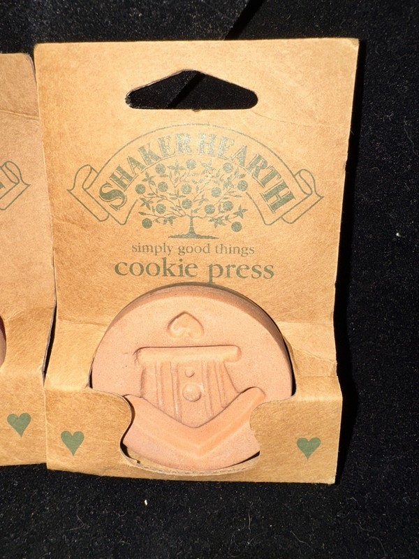 ShakerHearth Cookie Cutter Lot Press Art Pottery Mold Cow and Anchor 2" gallery
