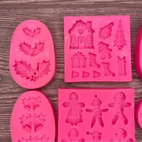 Diy Silicone Mold Christmas Tree Santa Fondant Molds , resin mold diy craft mold gallery