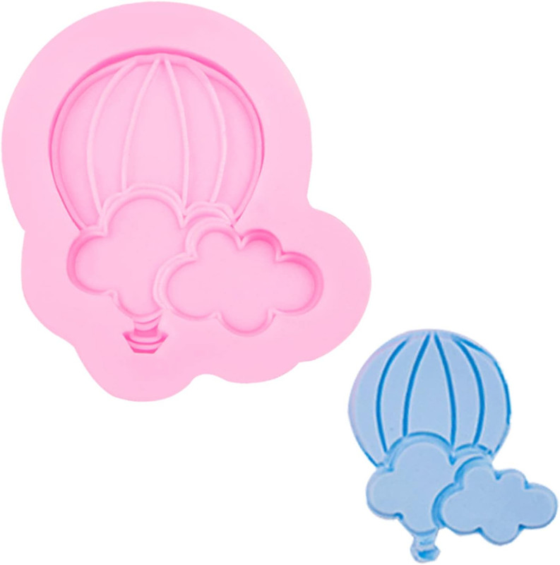 Hot Air Balloon Shape Silicone Fondant Molds 4 Pcs, Cloud Balloon Cake Decoratin gallery