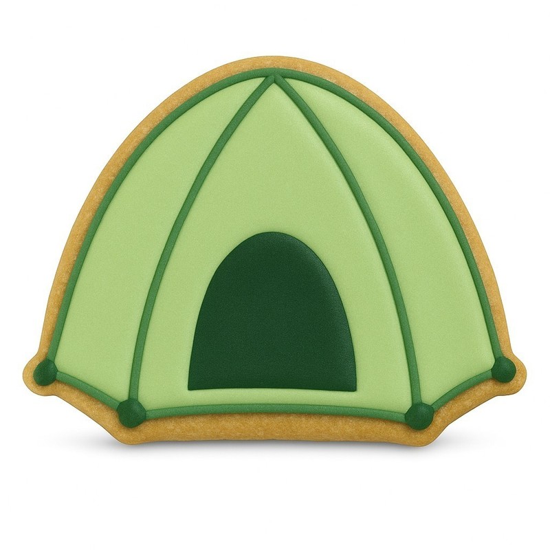 Camping Tent 4" Cookie Cutter Metal Made in the USA gallery