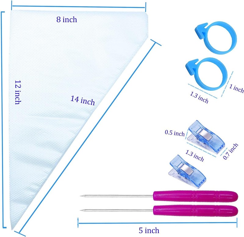 122Pieces Tipless Piping Bags 100 Disposable for Cookie Cake Decorating gallery