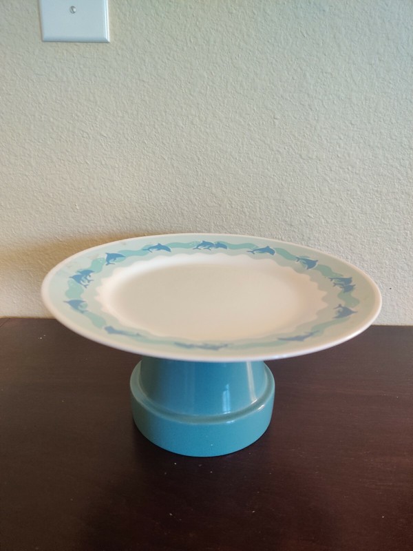 Corelle Blue/White Cake Stand