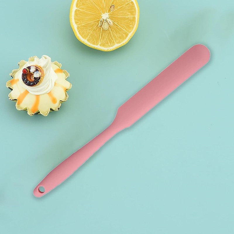 3Pcs Long Handle Silicone Jar Spatulas Colorful Set gallery