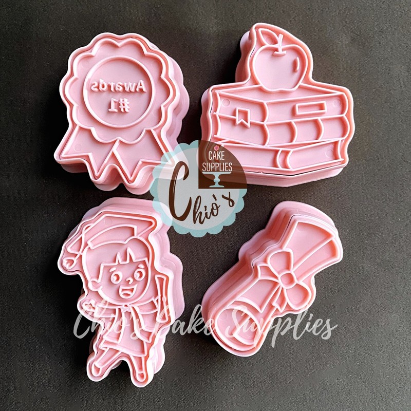 Graduation Themed Cookie Cutter With Embosser Stamp gallery