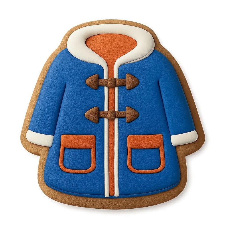 Toggle Jacket Cookie Cutter & Stamp, Fondant & Clay Cutter - 3.7x4" gallery