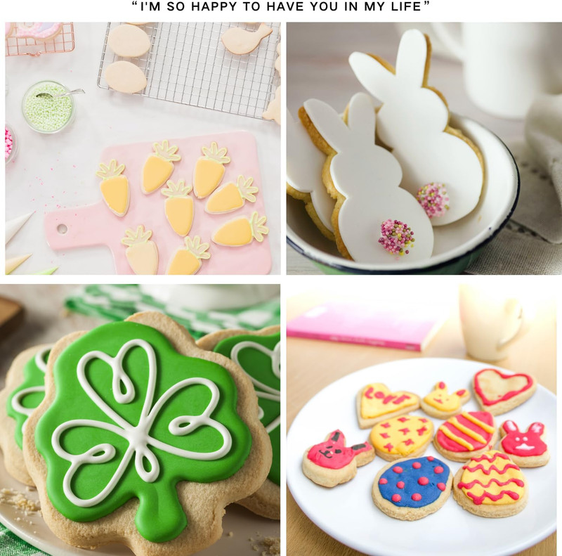 Cortadores Galletas Pascua y San Patricio Set 9 Piezas Conejo Huevo Zanahoria gallery