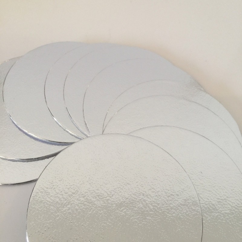 25 X 3" Inch (75mm) SILVER ROUND Thin Cut Edge Cake Cards Boards Culpitt gallery