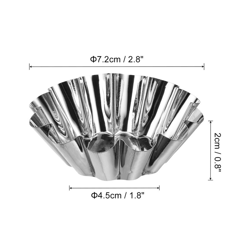 20pcs Cupcake Stainless Steel Mini Cupcake Cake Pans 2.8 x0.8inch gallery