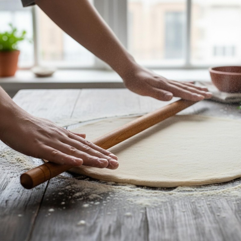 Beech Wood Turkish Oklava Rolling Pin – Non-Stick Oil-Infused Smooth Brown gallery