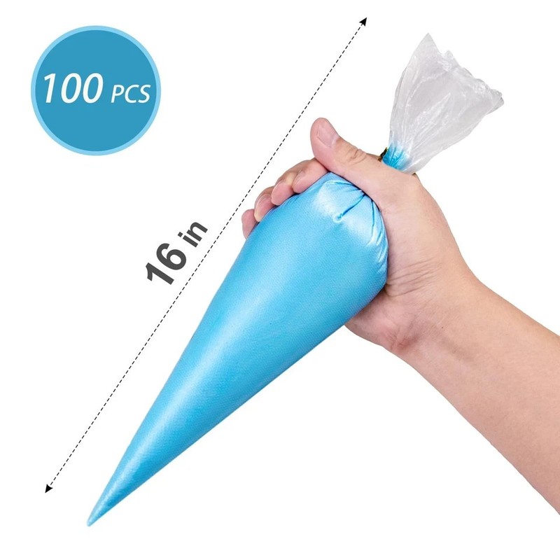 100 Pcs Piping Bags Disposable, Large Pastry Bags, Icing Bags Cake Decor 16 Inch gallery