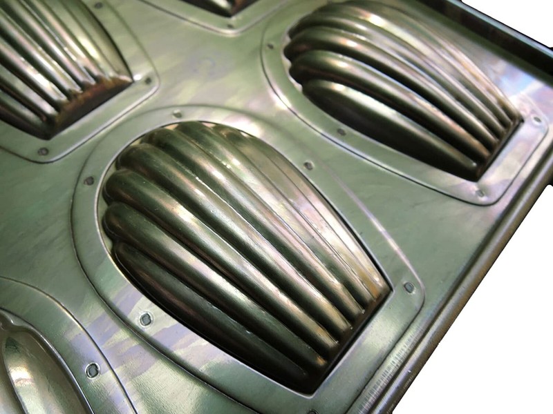 Chiyoda metal Shellfish cake Madeleine mold 8P Baking sheet oven New Courier gallery