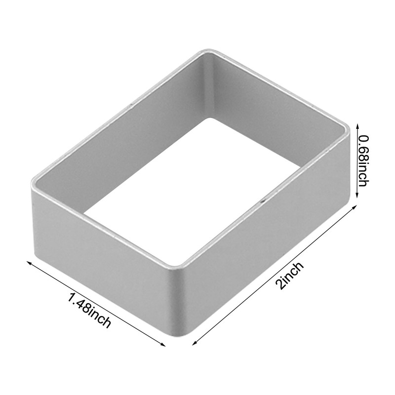 10Pcs Rectangle Aluminium Pineapple Cake/Molds Cutter&Pressing Stamp Cookie Set# gallery