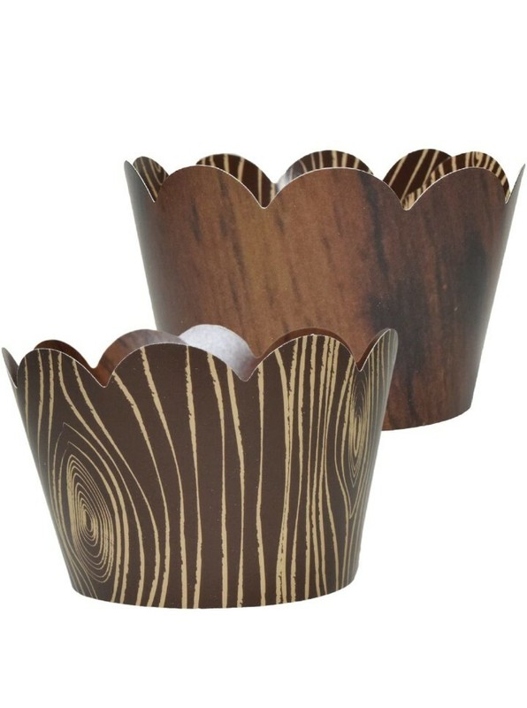 Wood-grain Cupcake Wrappers gallery