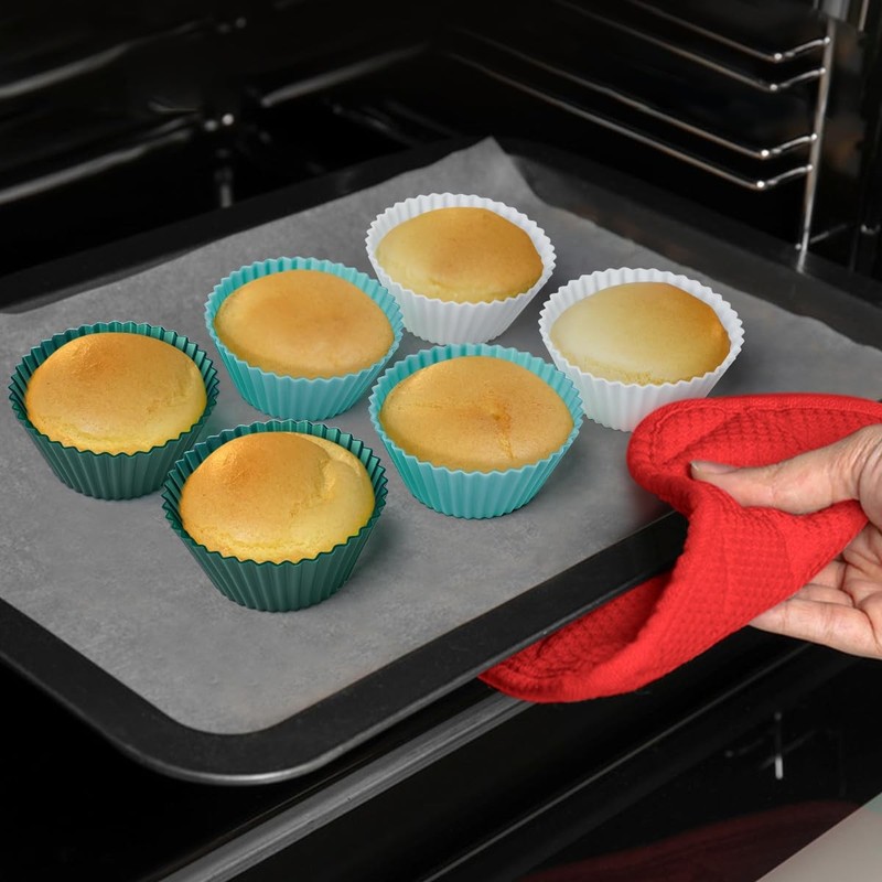 Silicone Cupcake Liners, Upgrades 36 Pack Standard, Soft Colors of 36 gallery
