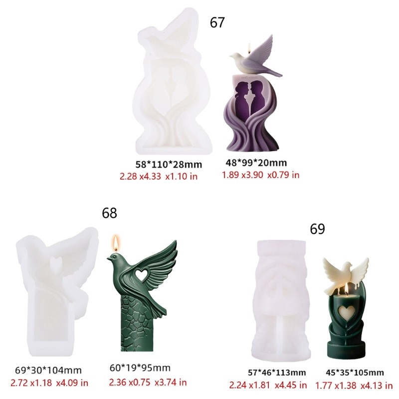 Flexible Silicone Doves Mould For Soap Quick Release gallery