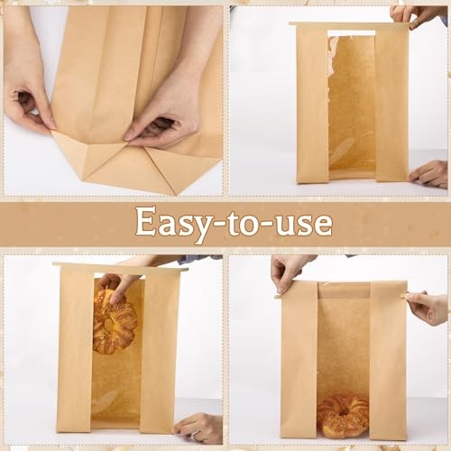 130 Pcs Paper Bread Bags with Window, 16x10.2x5in Sourdough Bread Bags X-Large gallery