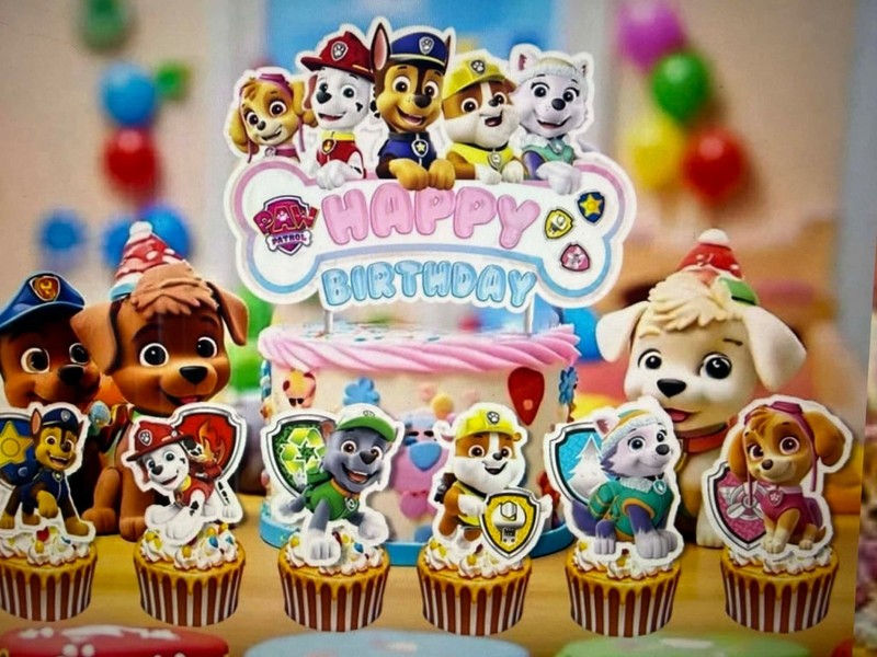 *(C94) “PAW PATROL” CAKE TOPPERS for children’s birthday party boy or girl