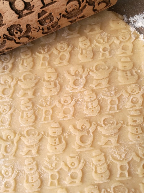 Mini Rolling Pin Laser Engraved Rolling Embossed Dough Roller Christmas pattern gallery