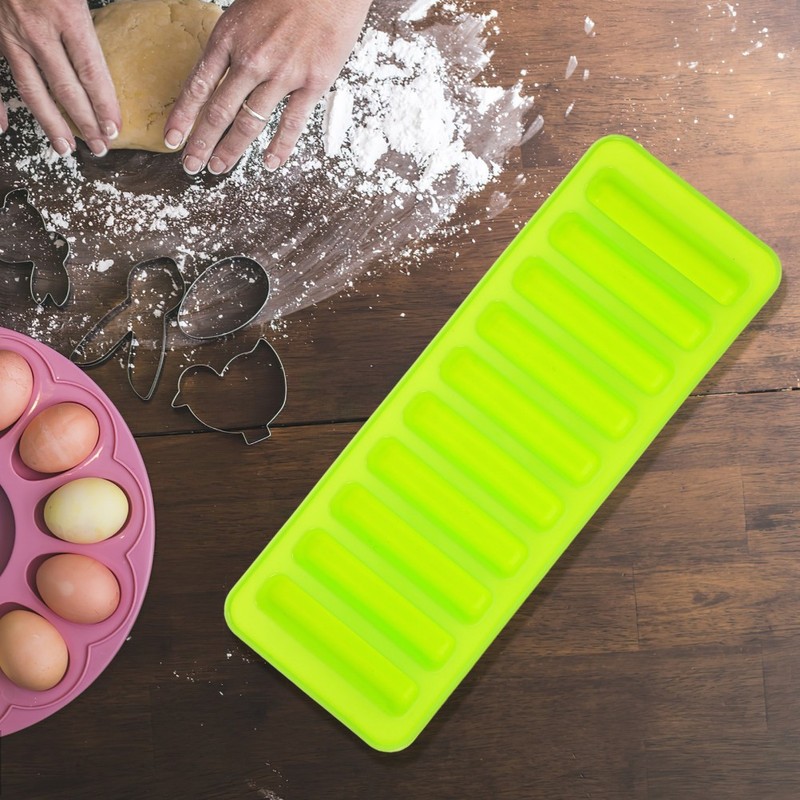 Silicone Gel Cake Mould Ice Cube Tray 10 Thumb Cake Fingers Mould (Green) gallery