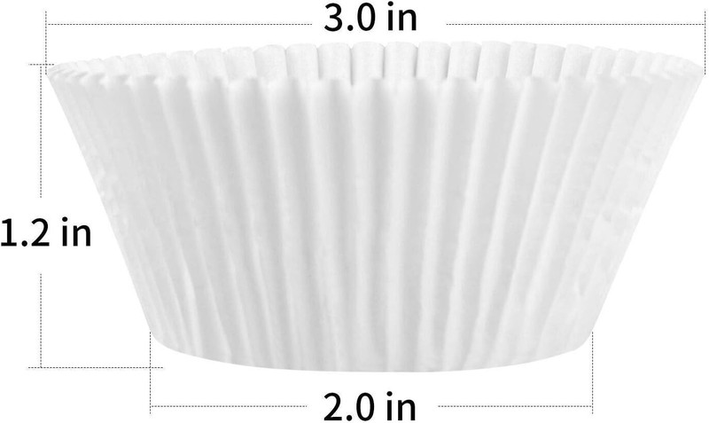High-Quality White Cupcake Liners 500 Count - Grease-Proof & Easy to Store gallery