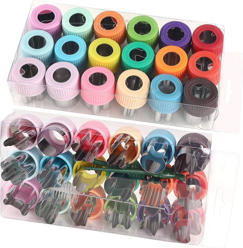 Cookie Cutters Set 18 Pcs Mini Shapes Stainless Steel Fruit Vegetable Pastry ... gallery