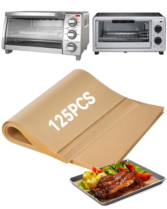 125PCs Air Fryer for 4 Slice Toaster Oven, Unbleached Parchment Paper