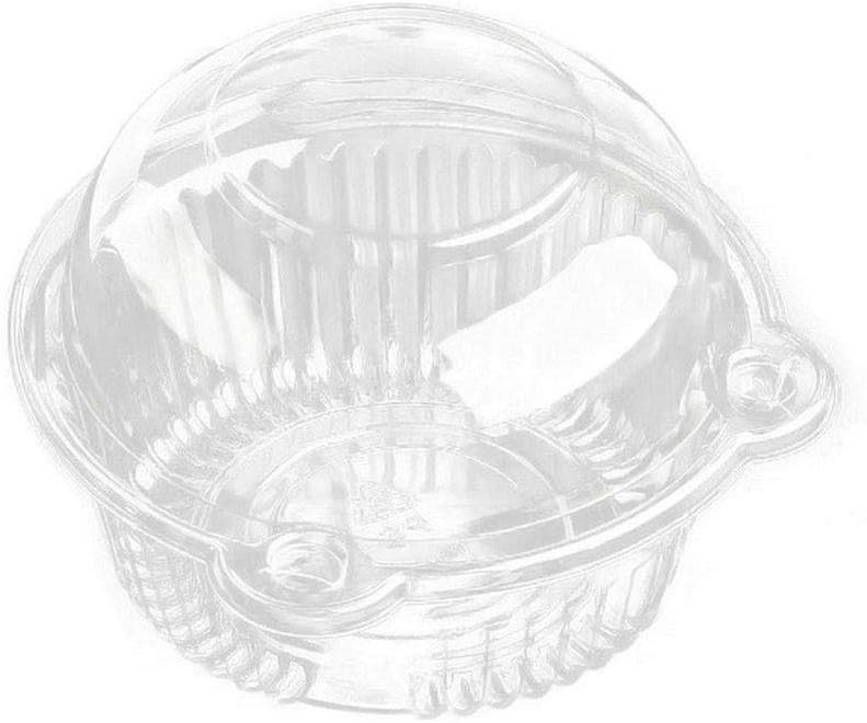 50 Count Classic White Disposable Cupcake Dome Holders for Muffin Displays gallery