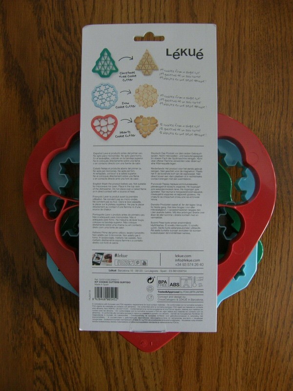 Set 3:Lekue Cookie Cutter-Cut multiple Hearts,Snowflakes or Trees in one cut-New gallery