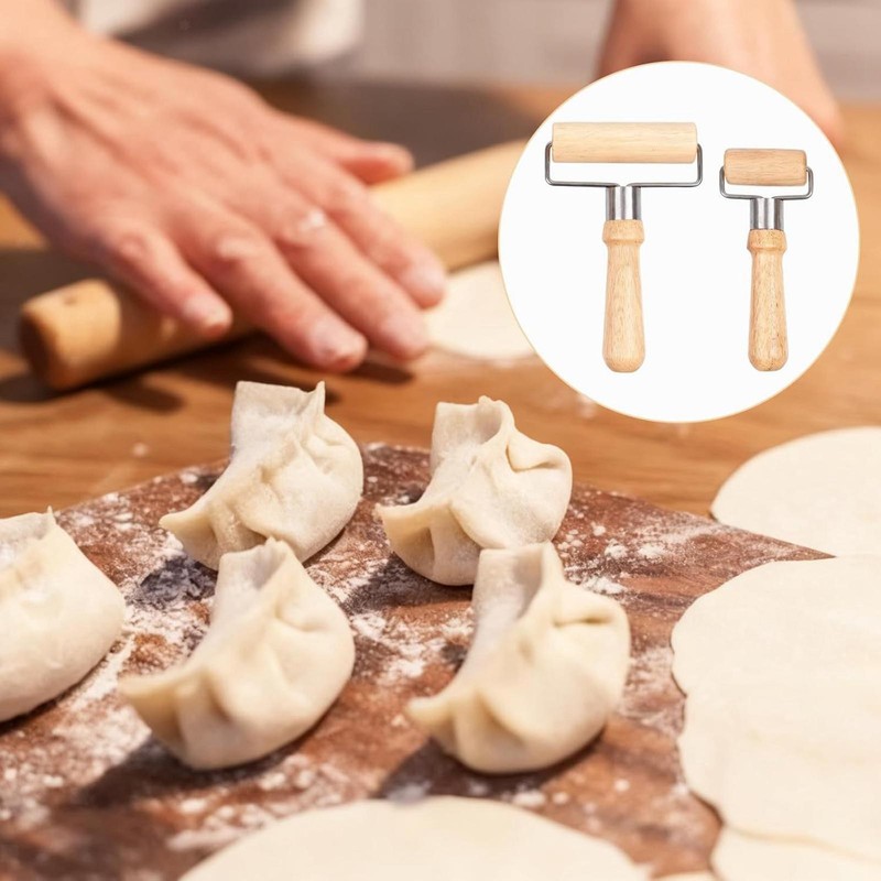2 Pieces Wooden Rolling Pin Dough Roller Pastry Roller gallery