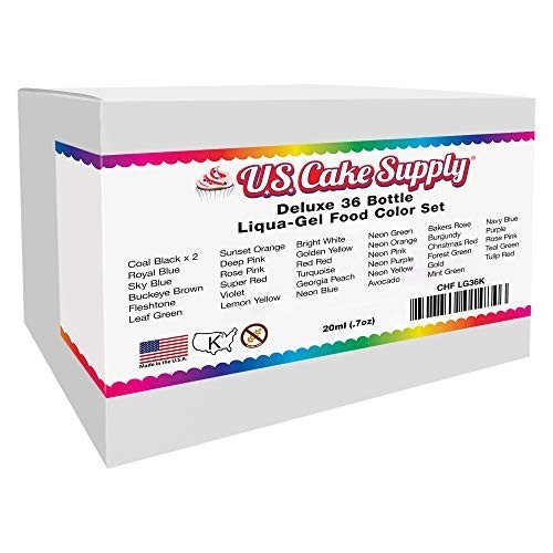36 Color Liqua-Gel Food Coloring Set for Baking & Cake Decorating - 0.75 fl oz B gallery