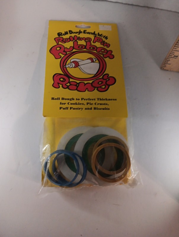 Roll Exact Dough Thickness with Rolling Pin Rubber Rings Baking Utensils 4 Sizes