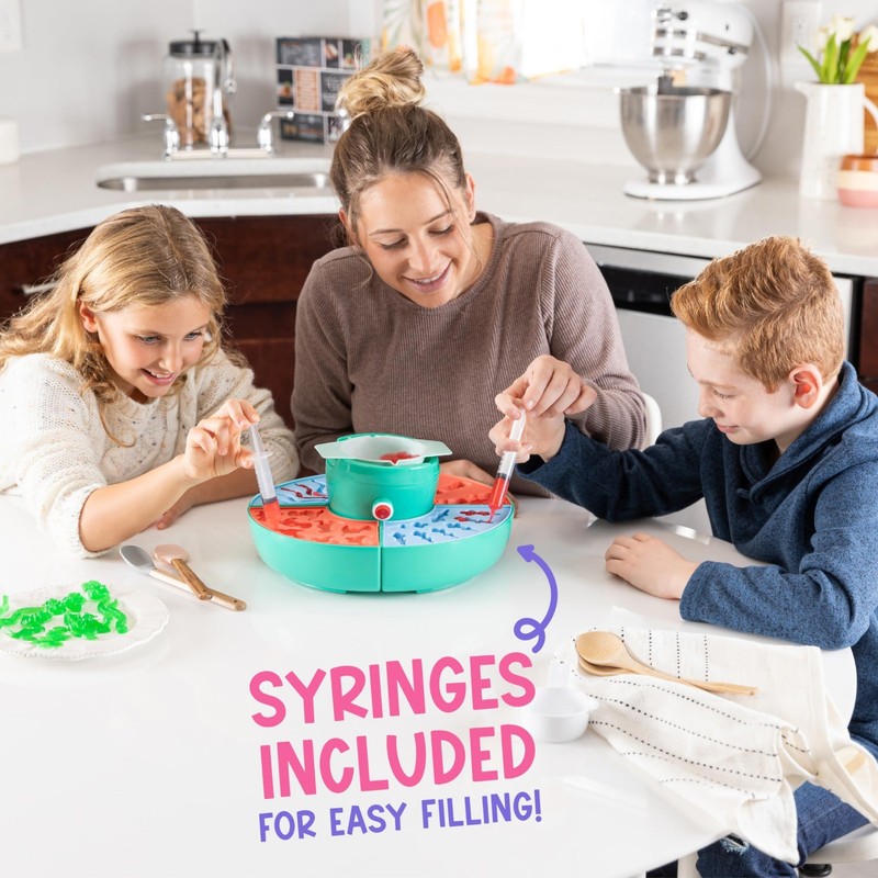 Gummy Candy Making Kit for Kids & Adults - 4 Mold Shapes, DIY Candy Maker, Fun G gallery