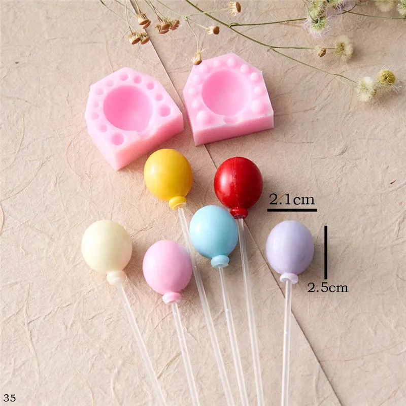 Molde de silicona para mini globos ovalados 3D, herramienta para decorar tartas