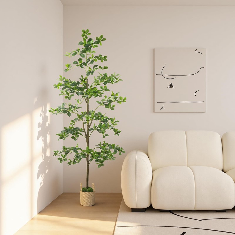 Caxchiling Artificial Black Olive Tree 6Ft Fake Potted Tree For Indoor Outdoor gallery