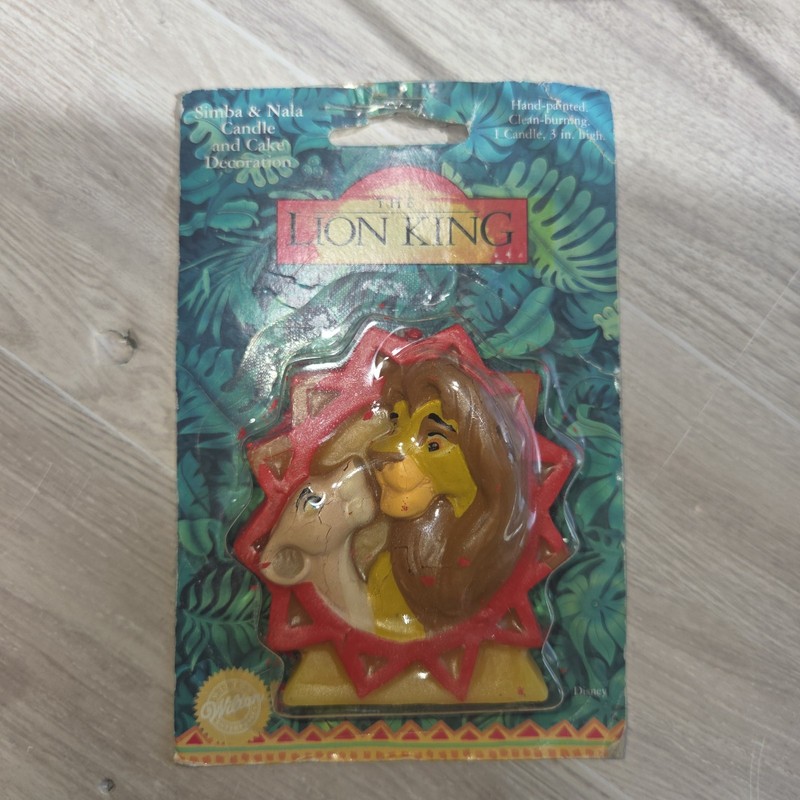 1996 Disney’s Lion King Birthday Candle and Cake Decoration Wilton 3in Simba