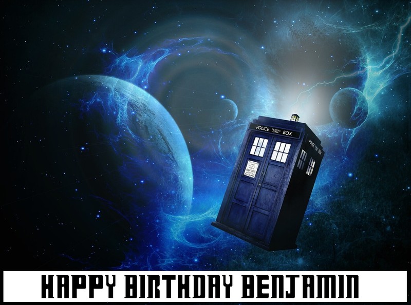 Doctor Who Tardis Edible Cake Topper Decoration