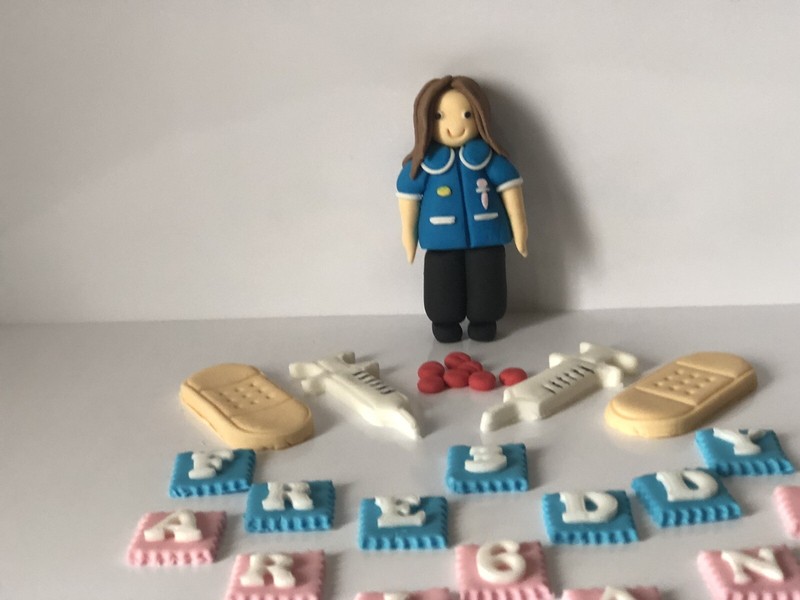 Nurse doctor sister hospital medication personalised 3D cake topper decoration gallery