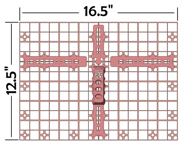 192 x 1"x1" Square Large Size Multi Cutter ( 12.5"x16.5" )
