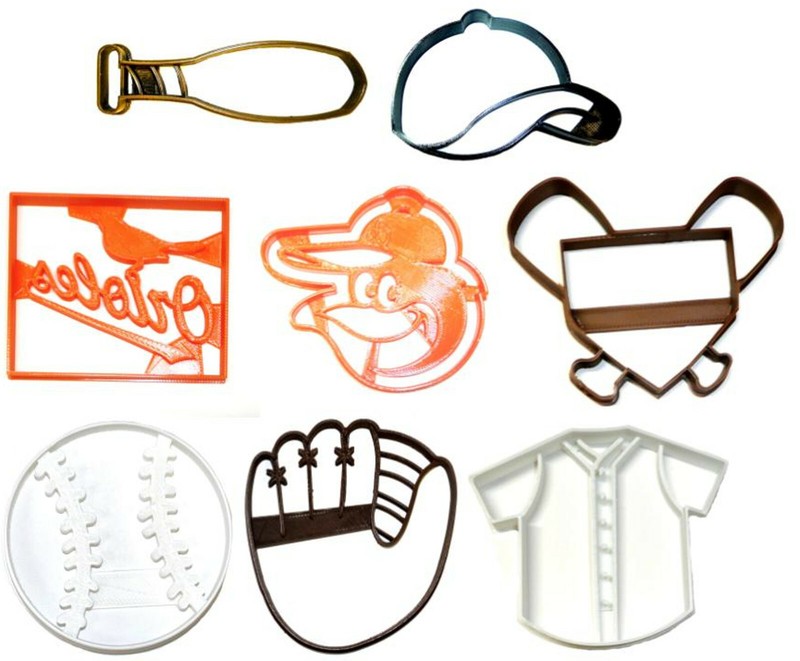BALTIMORE ORIOLES MLB TEAM O’S BIRD LOGO BASEBALL MITT COOKIE CUTTER USA PR1234