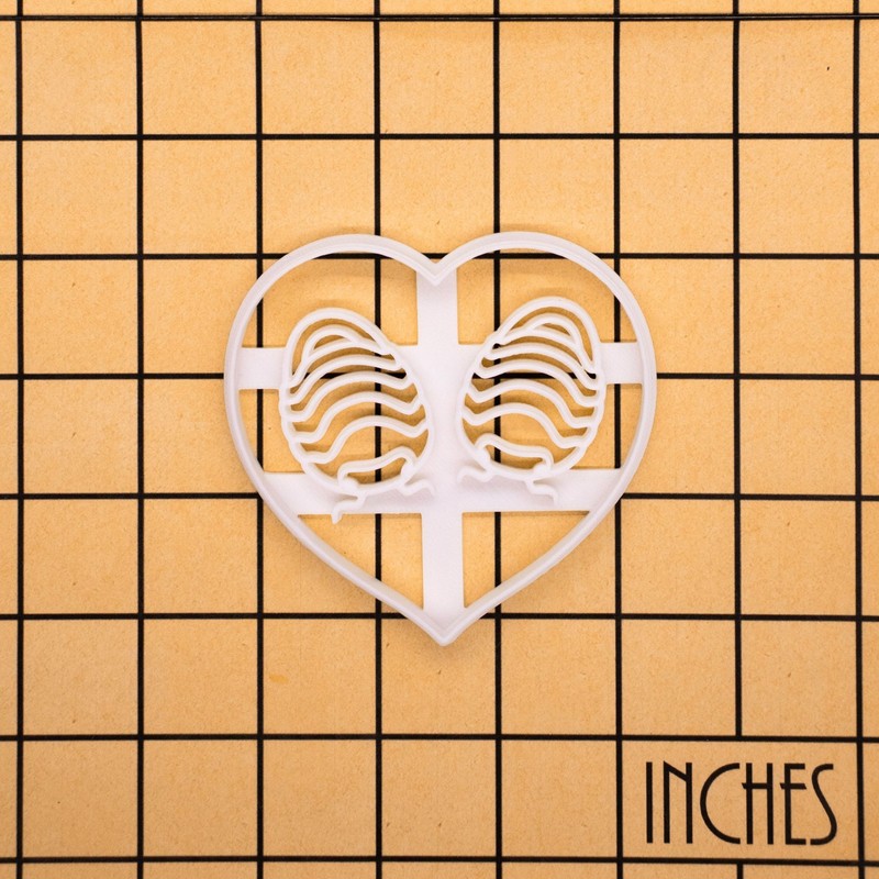 Isopod Love Cookie Cutter - Woodlice insect bug pillbug roly poly heart wedding gallery