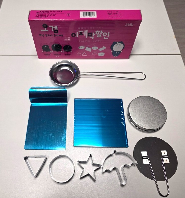 Dalgona Candy Making Kit like Netflix Squid Game|DIY Korean Honeycomb Challenge gallery
