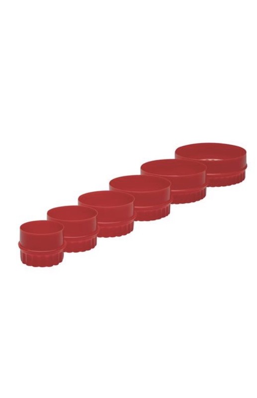 Cookie Cutters Biscuit Cutter Set of 6 Dual Sided Fluted and Smooth Edges Dough gallery