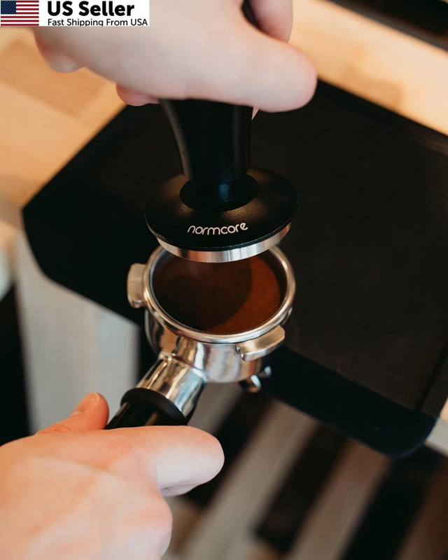V4 Coffee Tamper 53.3mm Spring-Loaded Espresso Tamper with 3 Springs Stand Black gallery