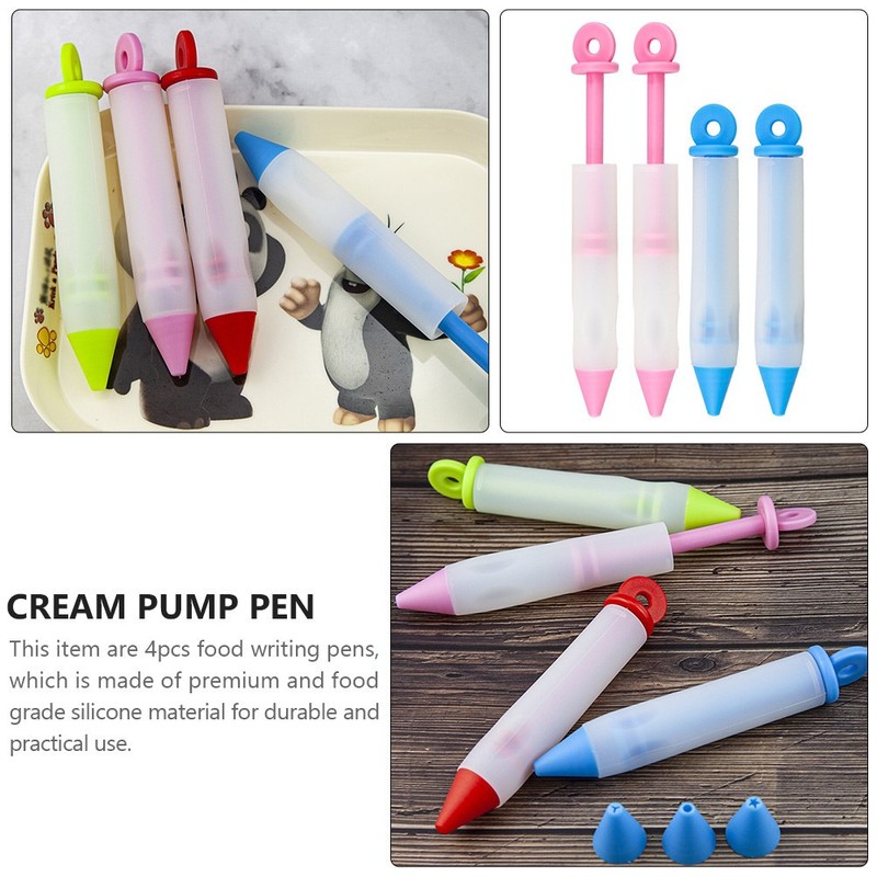 4 Pcs Silicone Cake Decorating Pen Chocolate Pen Baking Tool gallery
