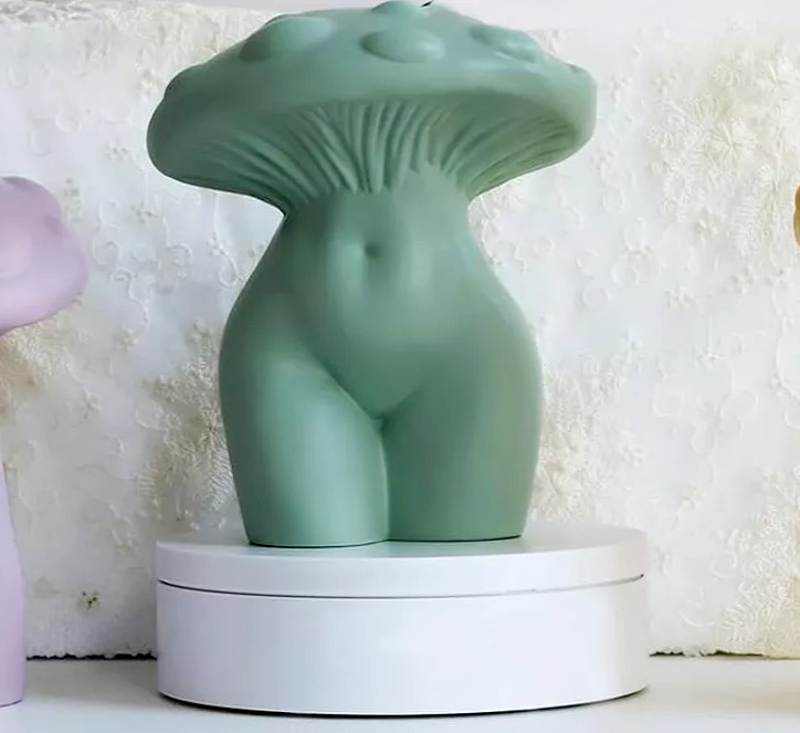 10 in Big Size mushroom women body mold soap,Resin, plaster, candle mold 0-9 gallery