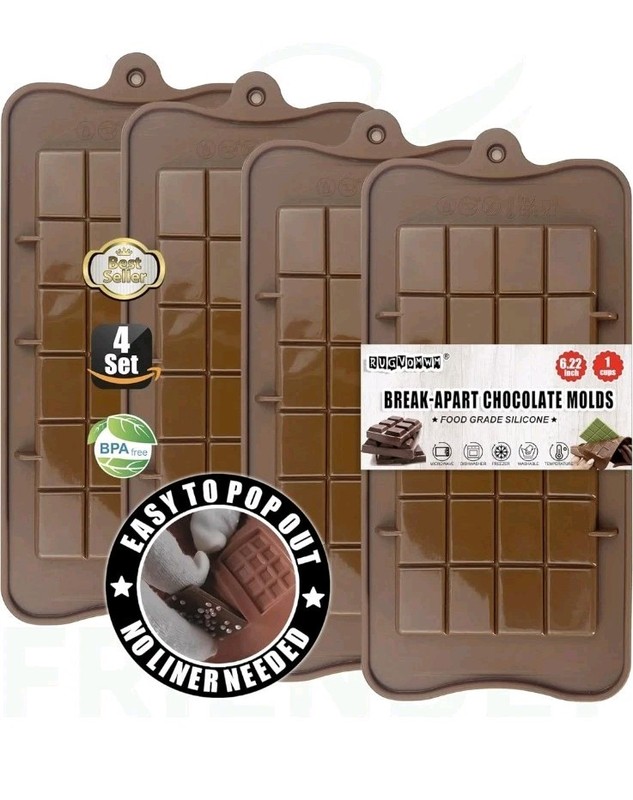 12x Dozen Break 12 Apart Chocolate Bar Molds Standard Size Rectangle gallery