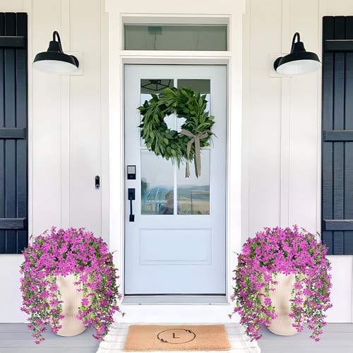 2 PCS Artificial Hanging Flowers Outdoor Spring Summer Decoration, B-purple gallery