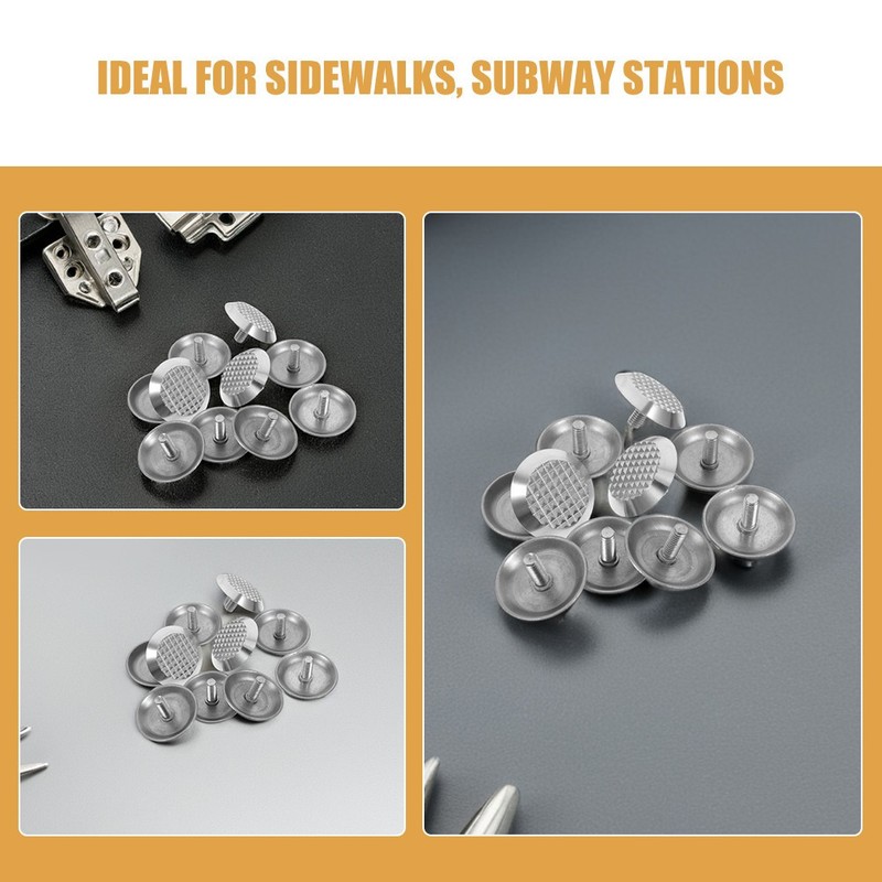 20 Pcs Walkway Tactile Indicators Blind Paving Nail Stud Nonslip Sidewalk Studs gallery