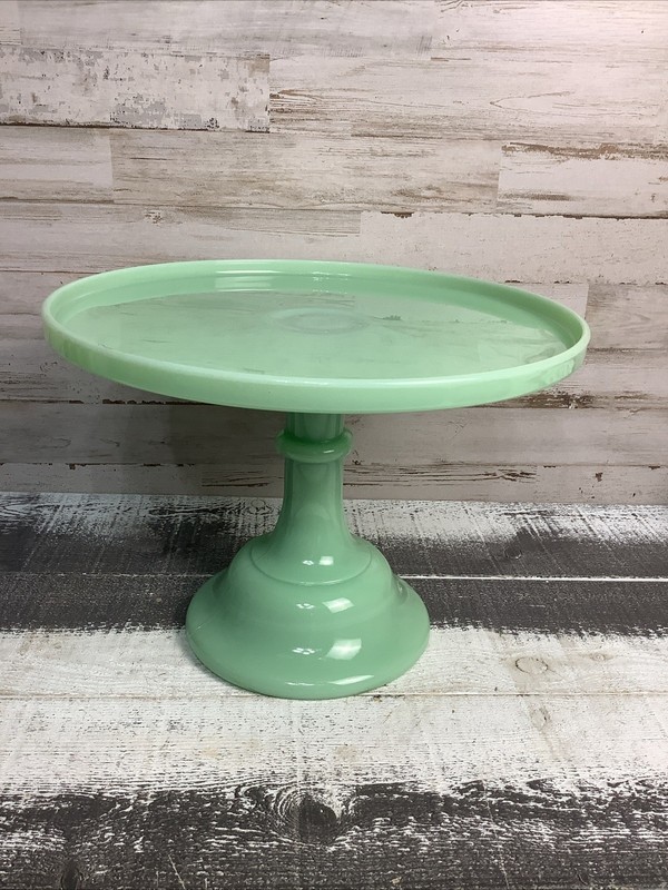 Mosser Jadeite Footed Cake Plate, 12″